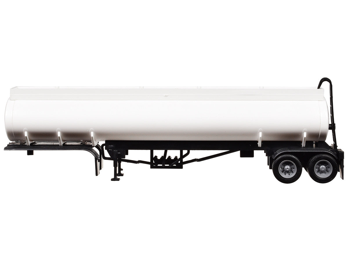 Elliptical Tanker Trailer White 1/87 (HO) Plastic Model by Promotex-0