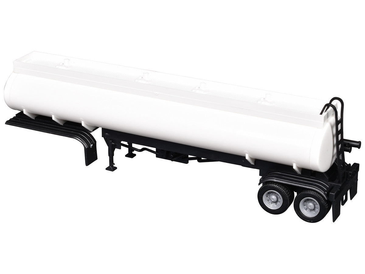 Elliptical Tanker Trailer White 1/87 (HO) Plastic Model by Promotex-1