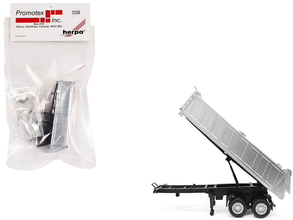 26ft Gravel Trailer Silver 1/87 (HO) Plastic Model by Promotex-0