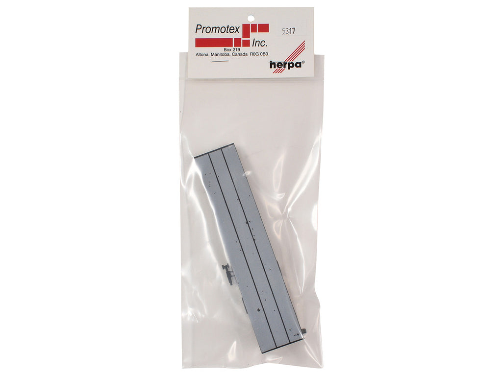40ft 3-Axle Flatbed Trailer Gray Top 1/87 (HO) Plastic Model by Promotex-2