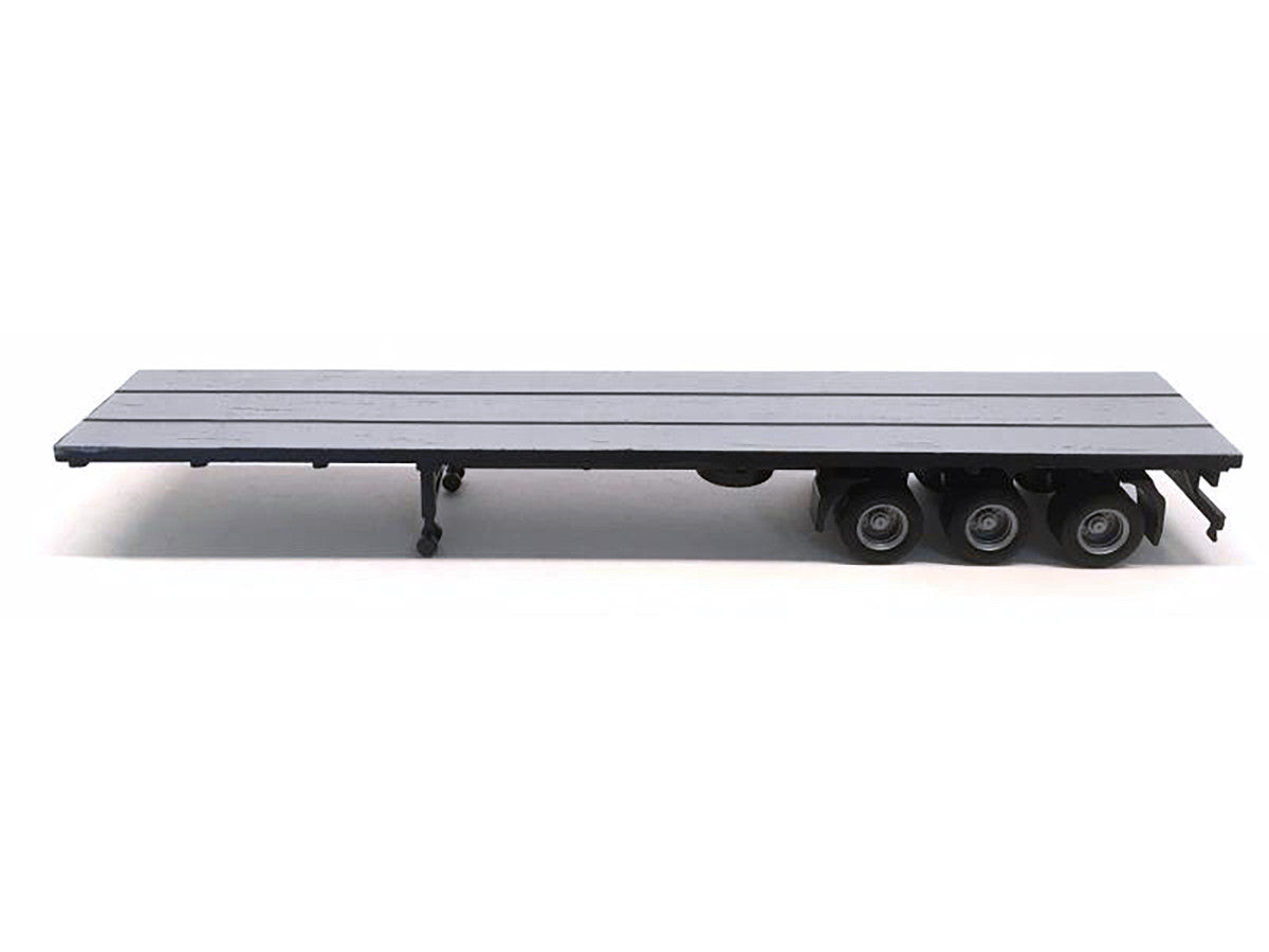 48ft 3-Axle Flatbed Trailer Gray Top 1/87 (HO) Plastic Model by Promotex-0