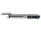 2-Axle Dropdeck Flatbed Trailer Silver Top 1/87 (HO) Plastic Model by Promotex-1