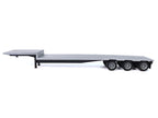 3-Axle Dropdeck Flatbed Trailer Silver Top 1/87 (HO) Plastic Model by Promotex-1