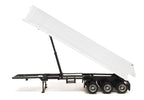 3-Axle Dump Trailer White 1/87 (HO) Plastic Model by Promotex-0