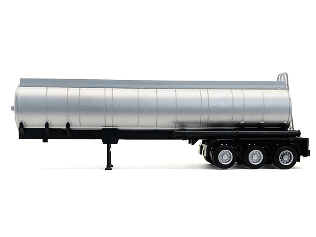 3-Axle Chemical Tanker Trailer Silver 1/87 (HO) Plastic Model by Promotex-0