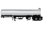 Tag-Axle Elliptical Tanker Trailer Silver 1/87 (HO) Plastic Model by Promotex-0