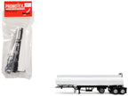 Tag-Axle Elliptical Tanker Trailer White 1/87 (HO) Plastic Model by Promotex-2