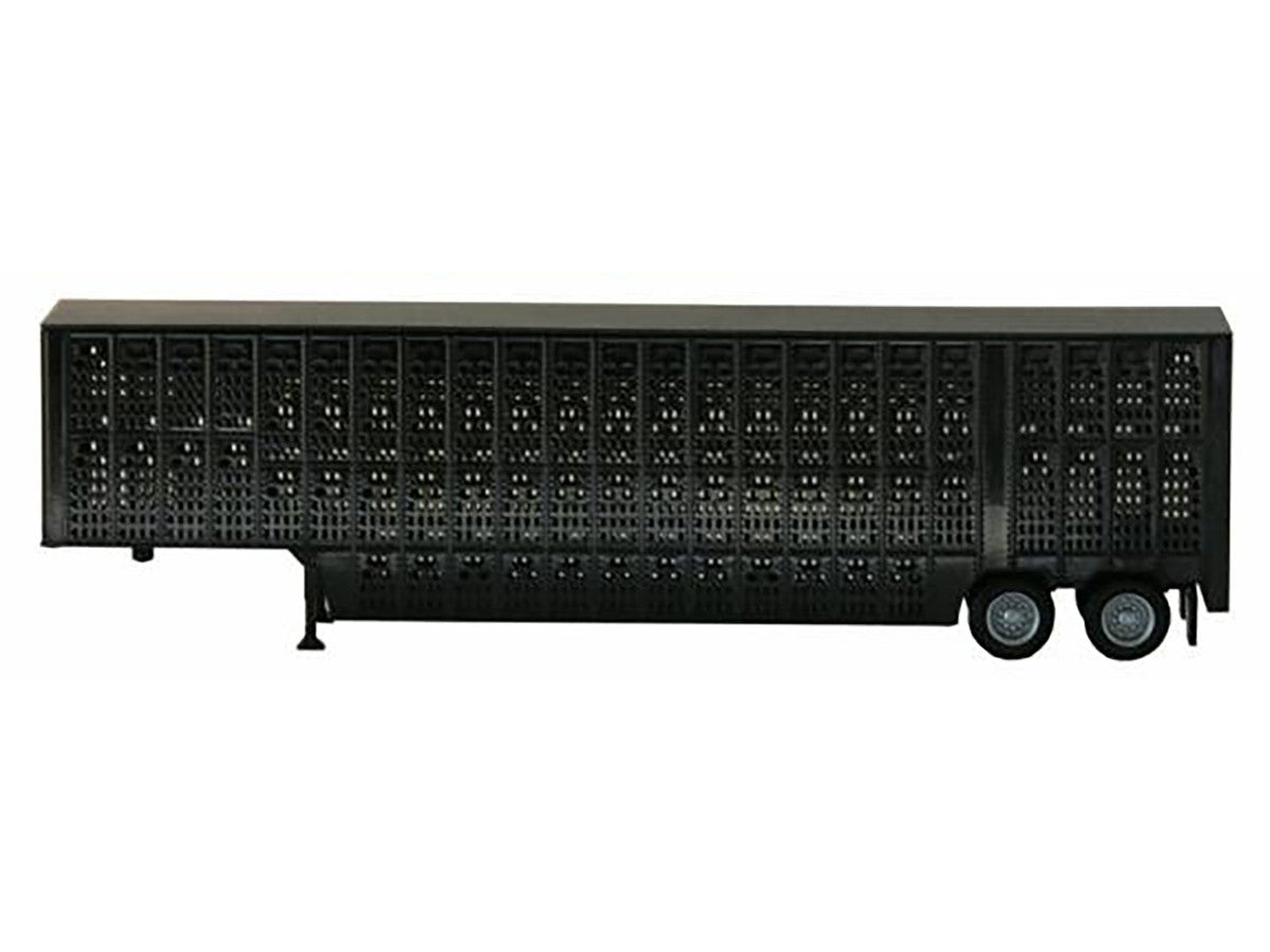 Livestock Trailer Black 1/87 (HO) Plastic Model by Promotex-1