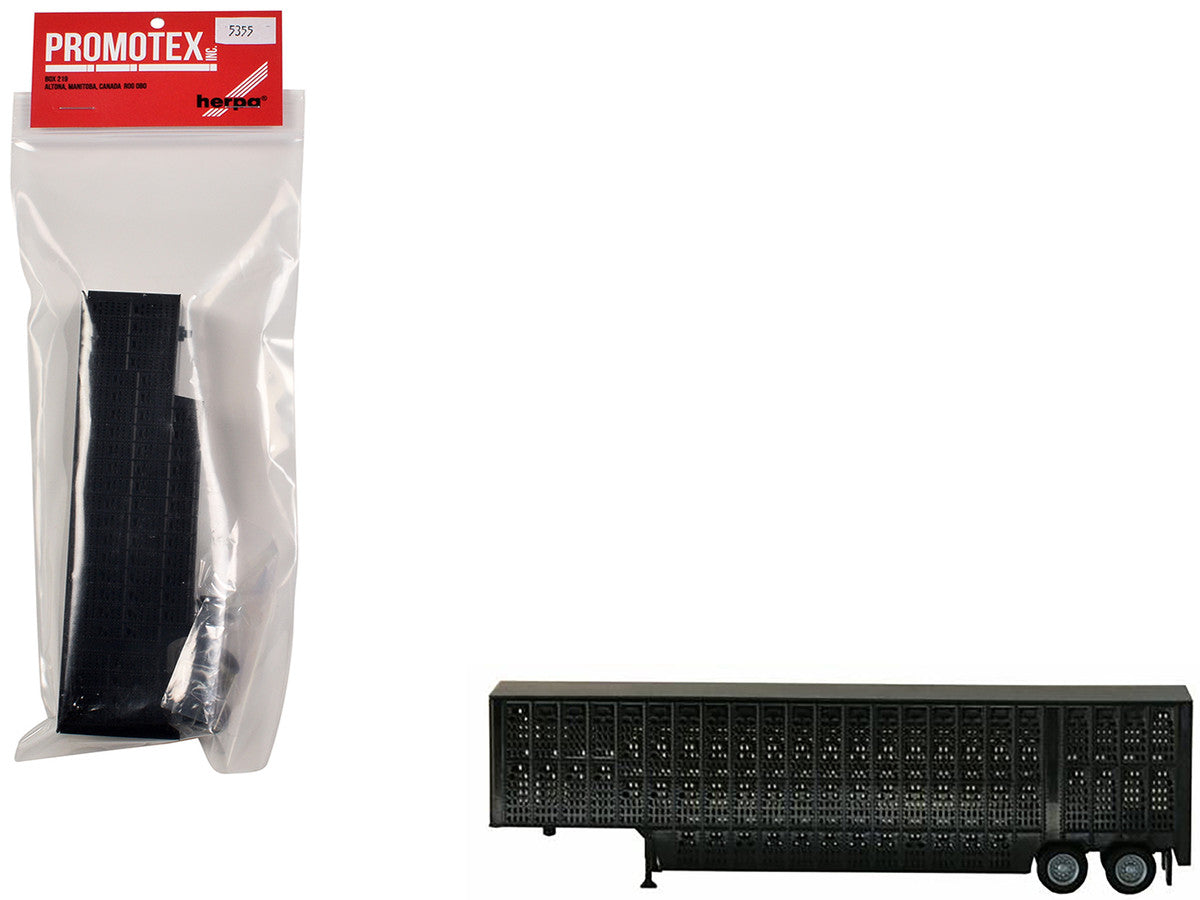 Livestock Trailer Black 1/87 (HO) Plastic Model by Promotex-0