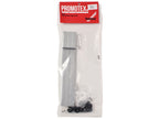 3-Axle Double-Drop Flatbed Trailer Silver Top 1/87 (HO) Plastic Model by Promotex-2