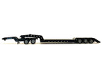 Heavy Equipment Lowboy Trailer with Jeep Black 1/87 (HO) Plastic Model by Promotex-1