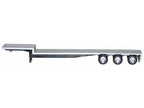 48ft 3-Axle Drop Deck Trailer with Chrome Wheels and Silver Top 1/87 (HO) Plastic Model by Promotex-1