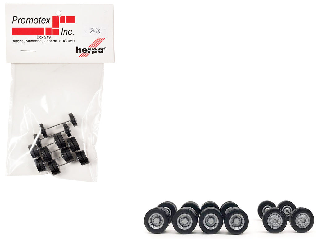 Planetary Hubs Wheel Set (2 Front and 4 Rear) 1/87 (HO) Plastic Model by Promotex-0