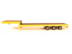3-Axle Step Deck Equipment Trailer with Ramps Yellow 1/87 (HO) Plastic Model by Promotex-1