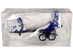 2-Axle Cement Mixer Trailer White and Blue 1/87 (HO) Plastic Model by Promotex-2