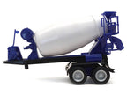 2-Axle Cement Mixer Trailer White and Blue 1/87 (HO) Plastic Model by Promotex-1