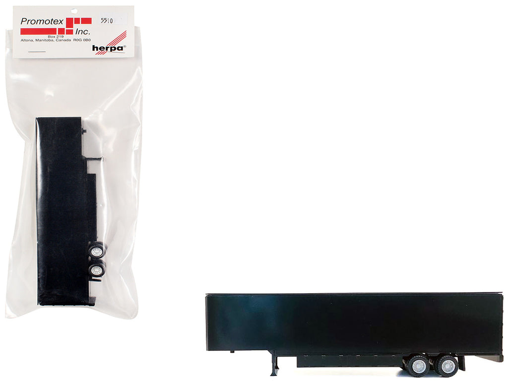 48ft Moving Van Trailer Black 1/87 (HO) Plastic Model by Promotex-0