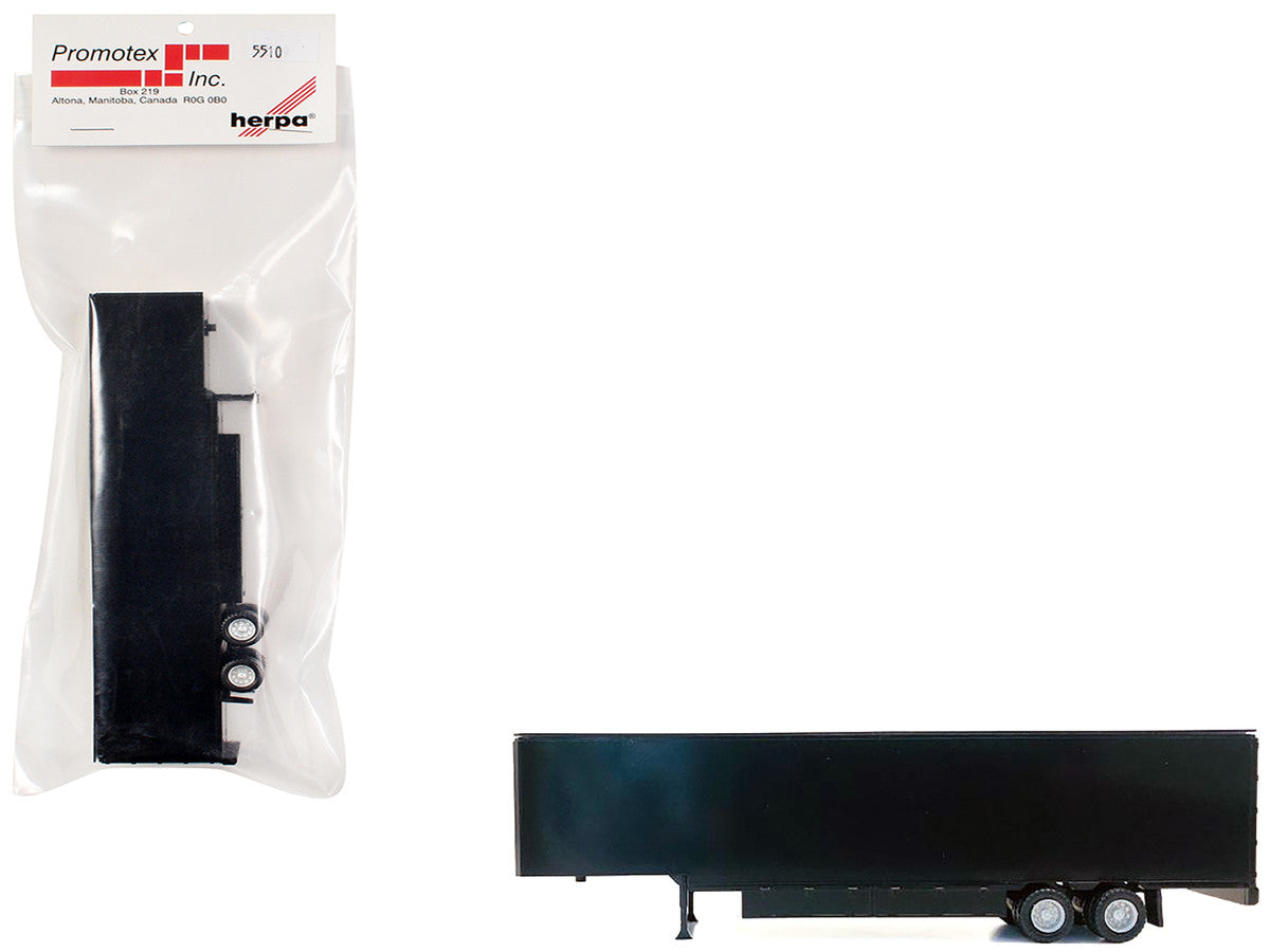48ft Moving Van Trailer Black 1/87 (HO) Plastic Model by Promotex-0
