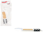 3-Axle Heavy Equipment Lowboy Trailer White 1/87 (HO) Plastic Model by Promotex-0