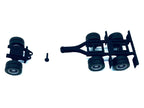 Lowboy Dual Axle Booster with Integrated Rear Axle and Fenders (2 Sets) 1/87 (HO) Plastic Model by Promotex-1