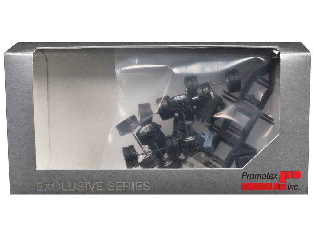 Lowboy Dual Axle Booster with Integrated Rear Axle (2 Sets) 1/87 (HO) Plastic Model by Promotex-2