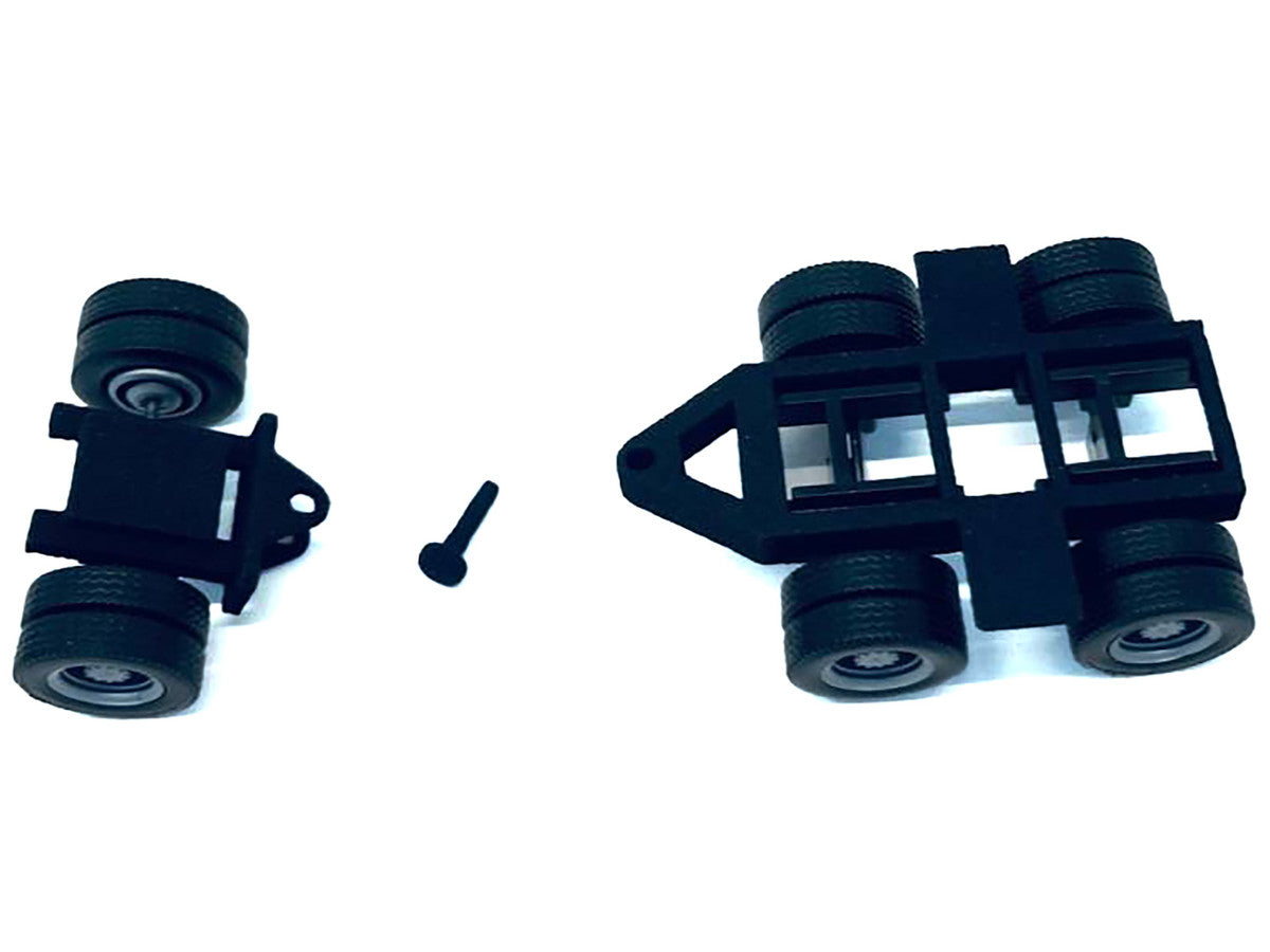 Lowboy Dual Axle Booster with Integrated Rear Axle (2 Sets) 1/87 (HO) Plastic Model by Promotex-1