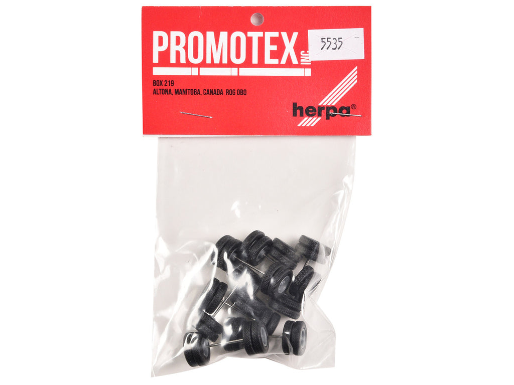 6-Spoke Rear Wheelset Set of 8 pieces 1/87 (HO) Plastic Model by Promotex-2