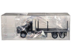 Kenworth T800 Stake Bed Truck Black 1/87 (HO) Plastic Model Car by Promotex-1