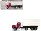 Peterbilt 367 Roll-Off Dump Truck Red with White Box 1/87 (HO) Plastic Model Car by Promotex-2
