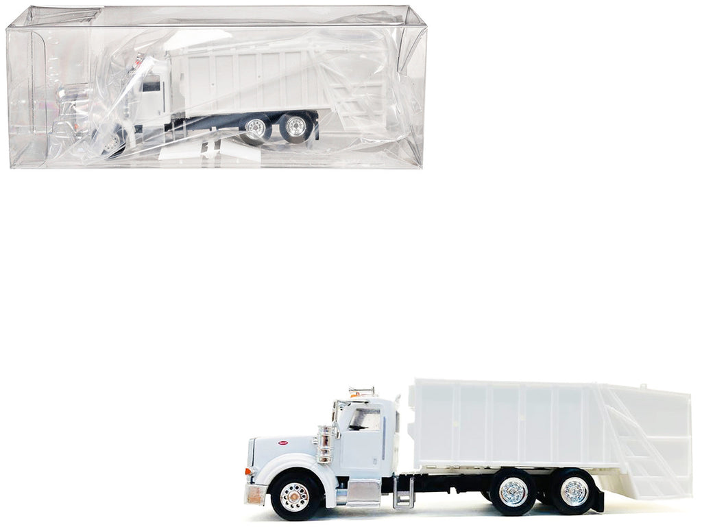 Peterbilt 367 Garbage Truck White 1/87 (HO) Plastic Model Car by Promotex-2