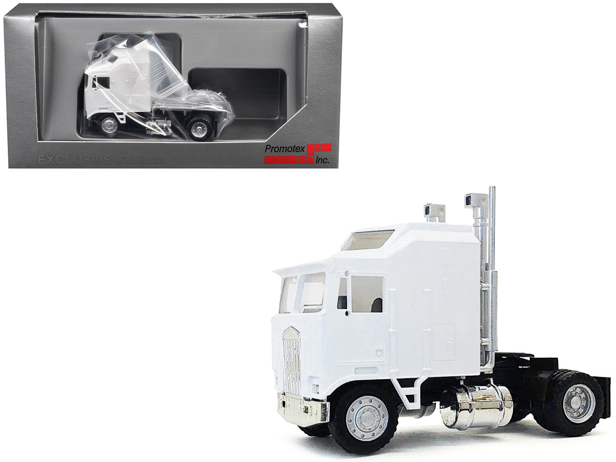 Kenworth K100 Single-Axle Truck with 5-Bar Grill White 1/87 (HO) Plastic Model Car by Promotex-2
