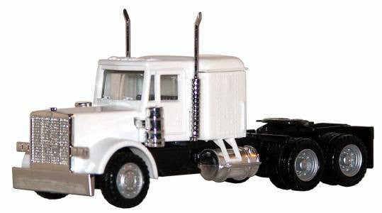 Peterbilt Long Tractor White 1/87 (HO) Plastic Model Car by Promotex-1