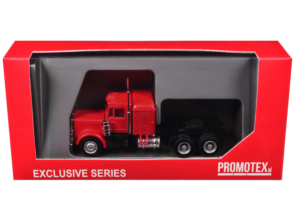 Peterbilt Long Tractor Red 1/87 (HO) Plastic Model Car by Promotex-1