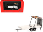 Road Maintenance Trailer White with Striped Top 1/87 (HO) Plastic Model by Promotex-0