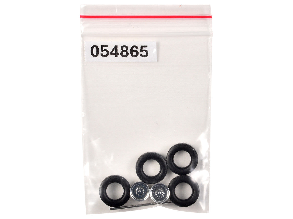 Rear Low Profile Wheelset Chrome 1/87 (HO) Plastic Model by Promotex-0