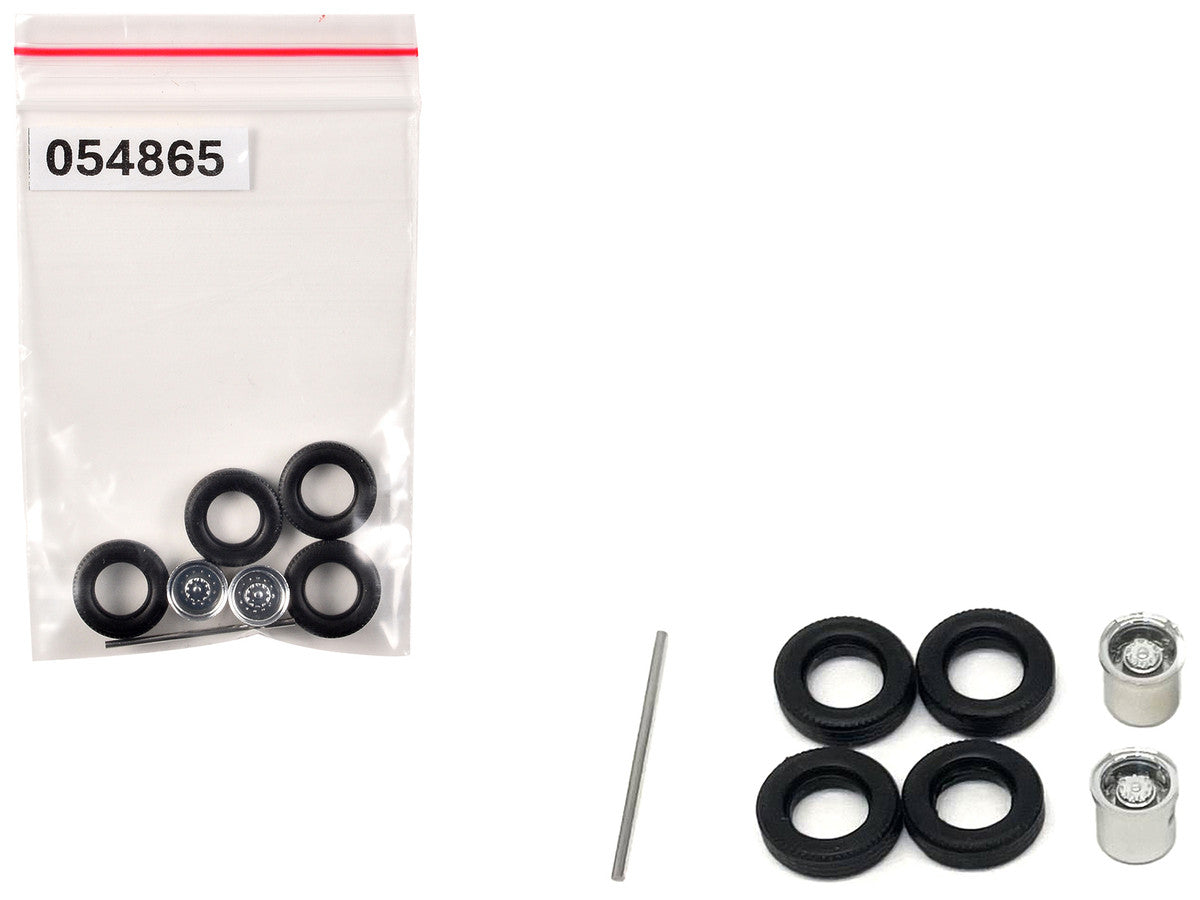 Rear Low Profile Wheelset Chrome 1/87 (HO) Plastic Model by Promotex-2
