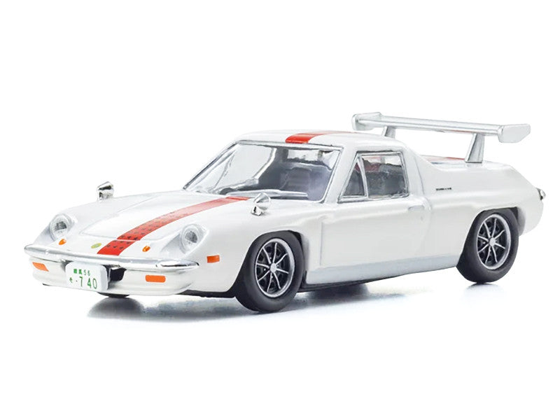 Lotus Europa RHD (Right Hand Drive) White with Red Stripe "The Circuit Wolf" Manga 1/64 Diecast Model Car by Kyosho-0