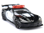 Chevrolet Corvette ZR1 Police Car Black and White Diecast Model Car by Siku-0