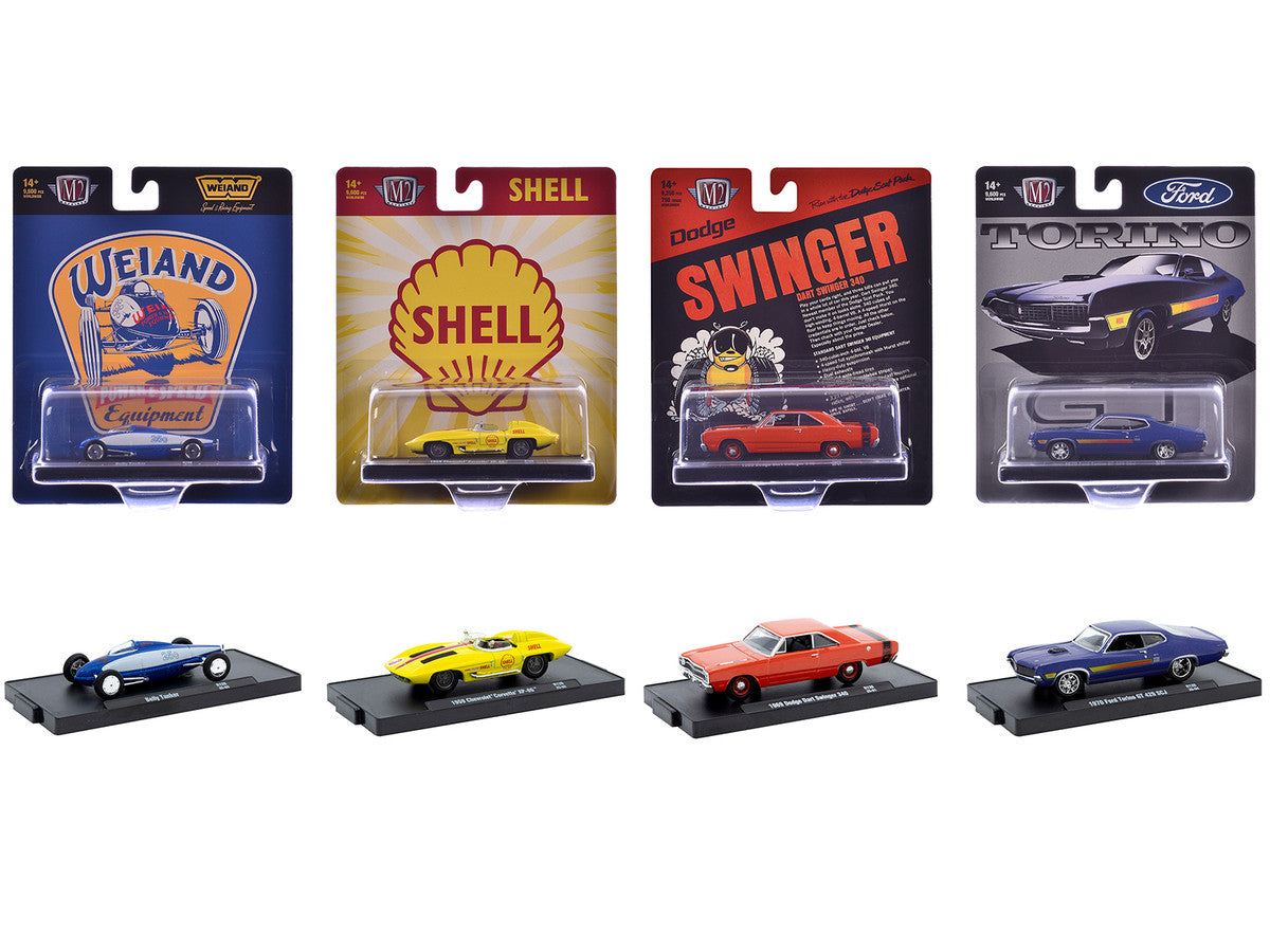 "Auto-Drivers" Set of 4 pieces in Blister Packs Release 126 Limited Edition to 9600 pieces Worldwide 1/64 Diecast Model Cars by M2 Machines-0