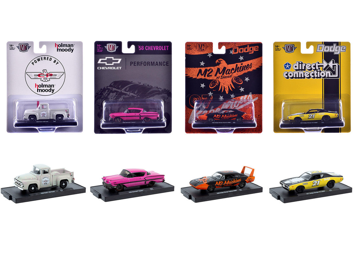 "Auto-Drivers" Set of 4 pieces in Blister Packs Release 129 Limited Edition to 10000 pieces Worldwide 1/64 Diecast Model Cars by M2 Machines-2