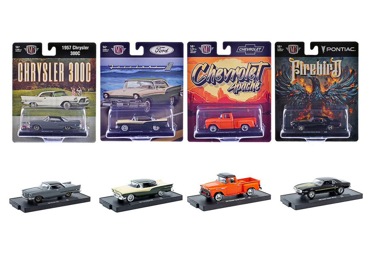 "Auto-Drivers" Set of 4 pieces in Blister Packs Release 130 Limited Edition to 9600 pieces Worldwide 1/64 Diecast Model Cars by M2 Machines-2