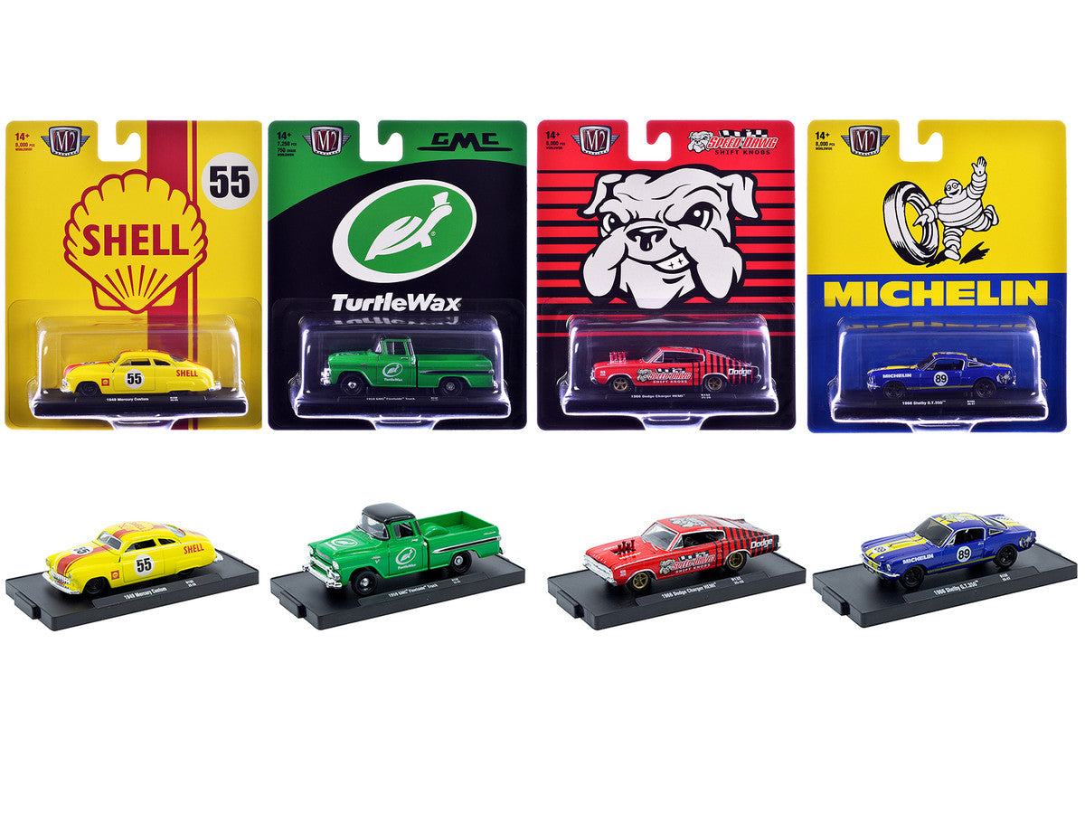 "Auto-Drivers" Set of 4 pieces in Blister Packs Release 132 Limited Edition to 8000 pieces Worldwide 1/64 Diecast Model Cars by M2 Machines-0
