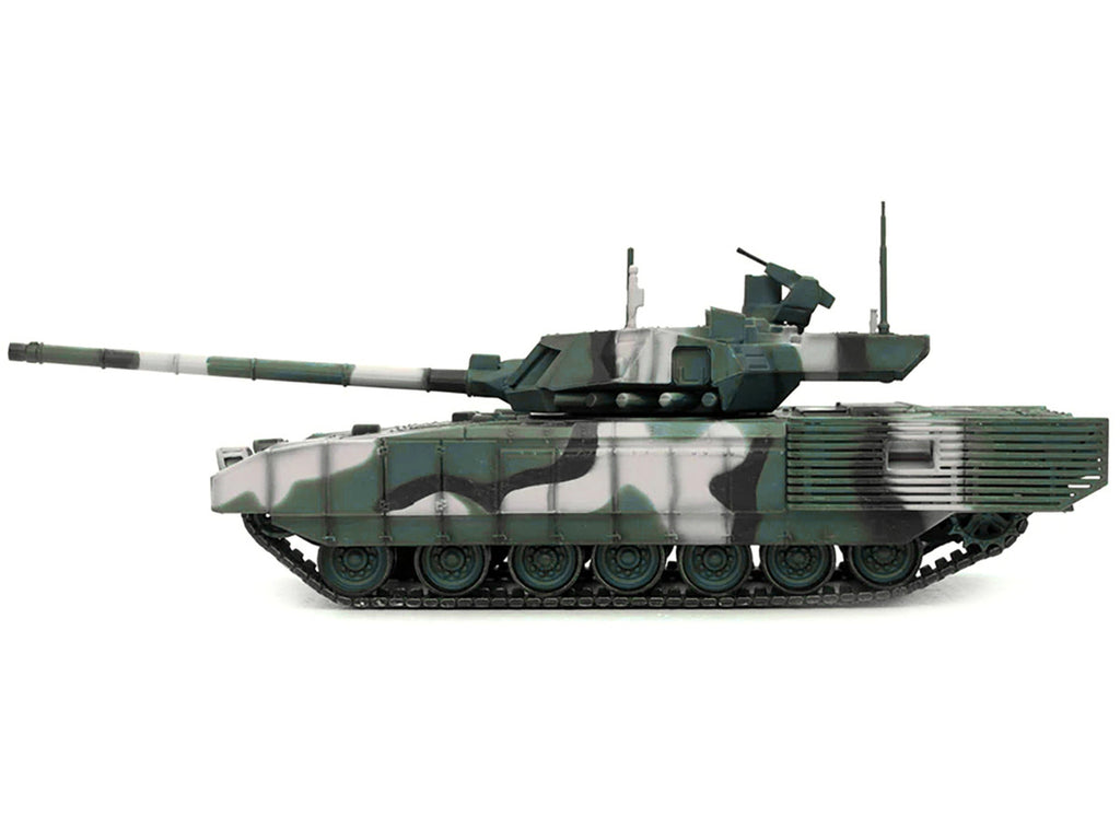 Russian T14 Armata MBT (Main Battle Tank) Multi-Woodland Camouflage "Armor Premium" Series 1/72 Diecast Model by Panzerkampf-1