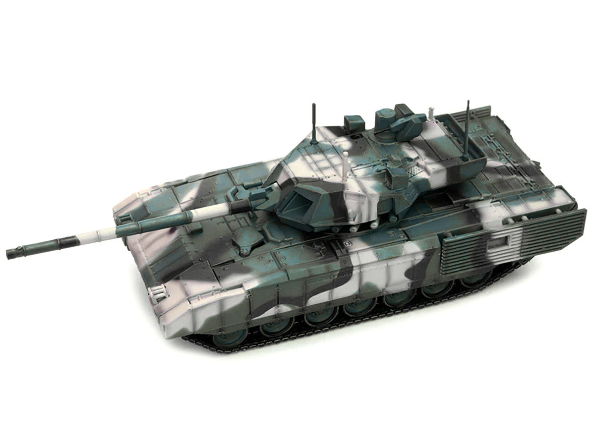 Russian T14 Armata MBT (Main Battle Tank) Multi-Woodland Camouflage "Armor Premium" Series 1/72 Diecast Model by Panzerkampf-3