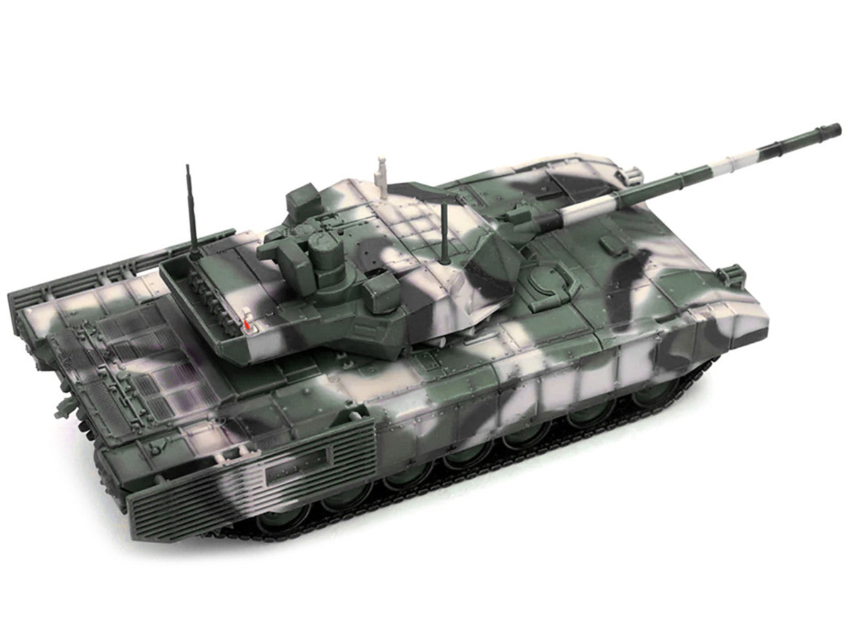 Russian T14 Armata MBT (Main Battle Tank) Multi-Woodland Camouflage "Armor Premium" Series 1/72 Diecast Model by Panzerkampf-2