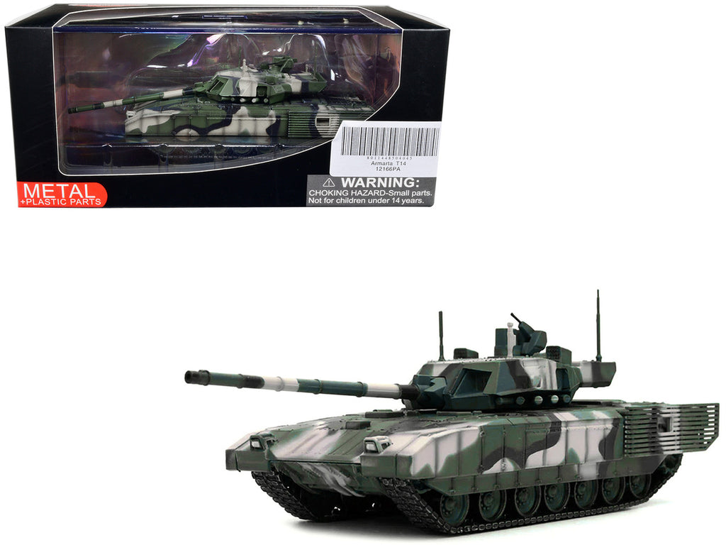 Russian T14 Armata MBT (Main Battle Tank) Multi-Woodland Camouflage "Armor Premium" Series 1/72 Diecast Model by Panzerkampf-0