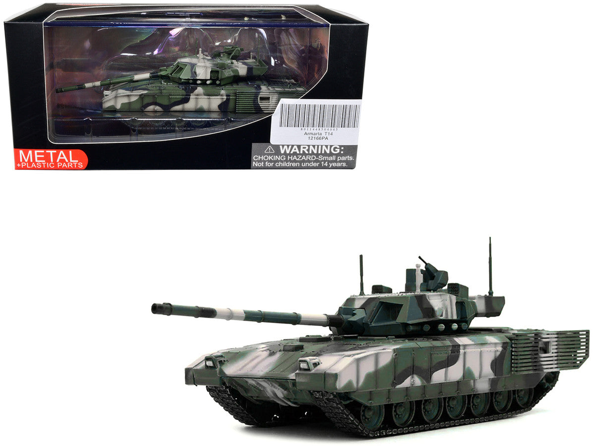 Russian T14 Armata MBT (Main Battle Tank) Multi-Woodland Camouflage "Armor Premium" Series 1/72 Diecast Model by Panzerkampf-0