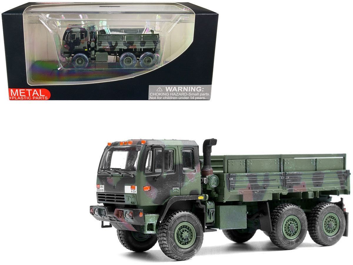M1083 MTV (Medium Tactical Vehicle) Standard Cargo Truck NATO Camouflage "US Army" "Armor Premium" Series 1/72 Diecast Model by Panzerkampf-0