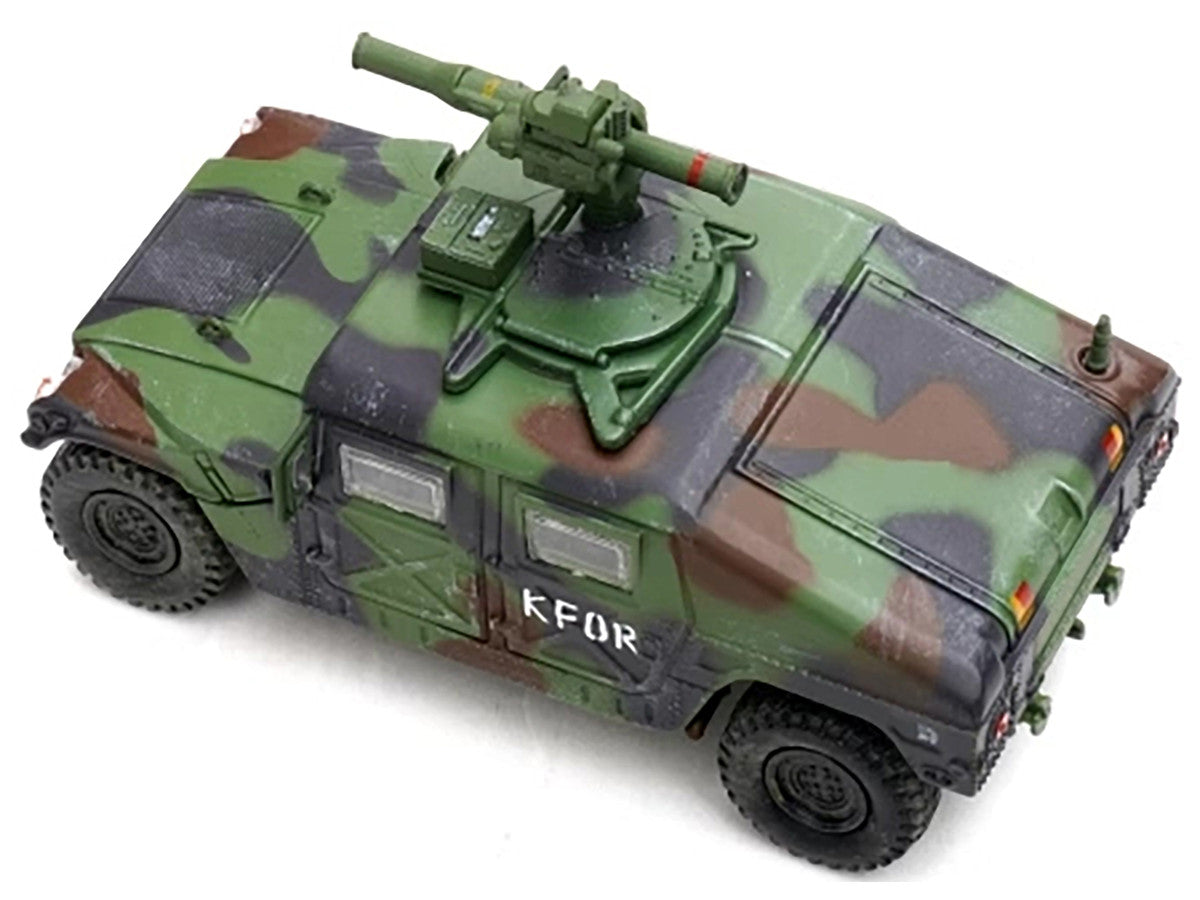 M1046 HUMVEE Tow Missile Carrier Green Camouflage "3rd Battalion 8th Marine Regiment Kosovo Force (KFOR)" (1999) "Military Miniature" Series 1/64 Diecast Model by Panzerkampf-2