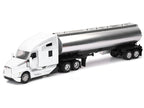 Kenworth T680 Truck White with Oil Tanker Trailer Chrome "Long Haul Trucker" Series 1/32 Diecast Model by New Ray-1